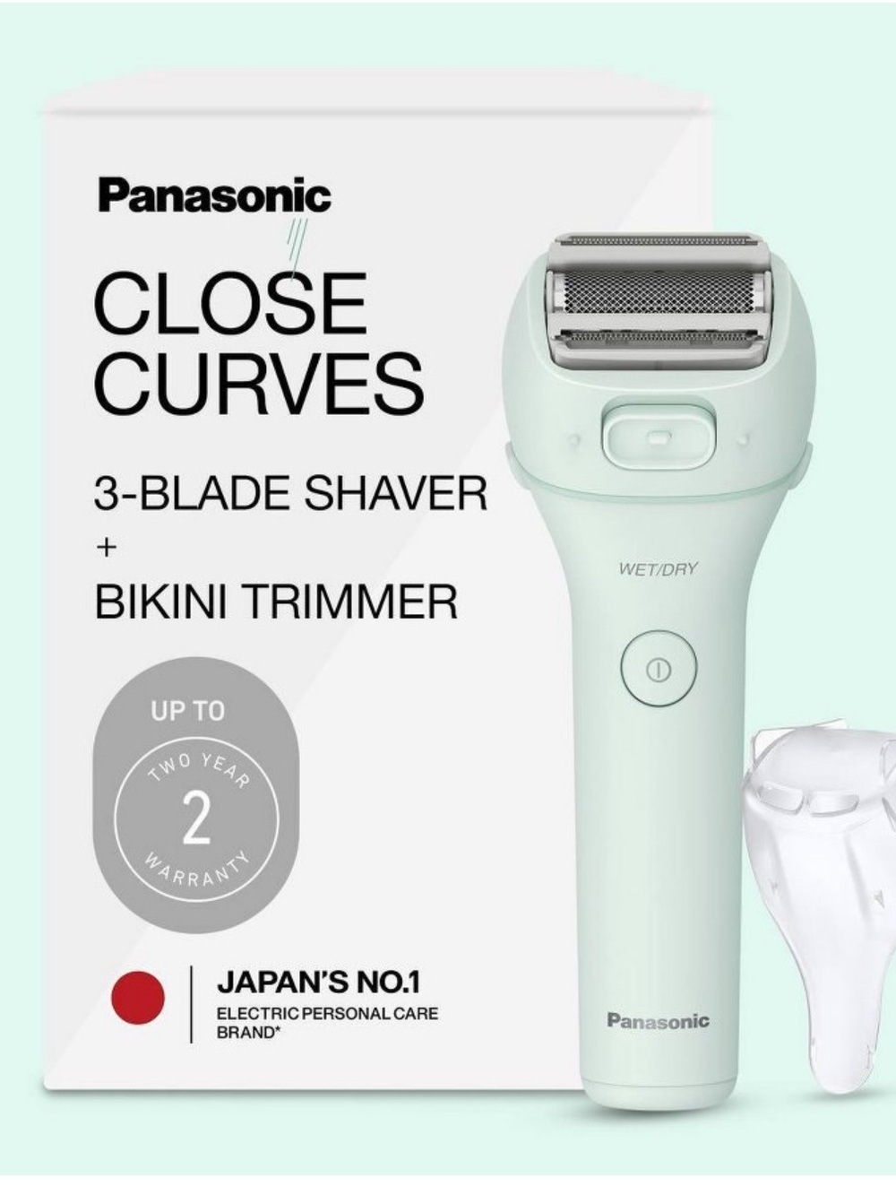 Panasonic ES-WL60 Wet/Dry Cordless 3-Blade Shaver Light Green New